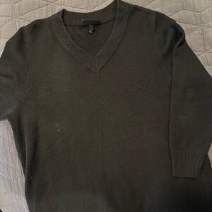 Lane Bryant Black V-Neck Sweater Smooth Knit